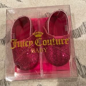 Raspberry juicy couture baby shoes
